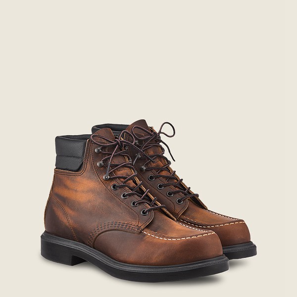 Bottes Red Wing Heritage - Classic Supersole - 6-Inchr Rough & Tough Cuir - Marron Foncé - Homme 807